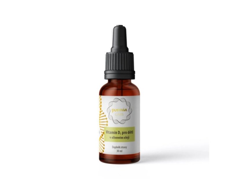 Vitamín D3 kapky v BIO olivovém oleji, Puravia LABS