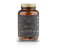 Vápník ve formě chelátu + vitamín D3 + K2MK7, Naturlabs, 90 kapslí