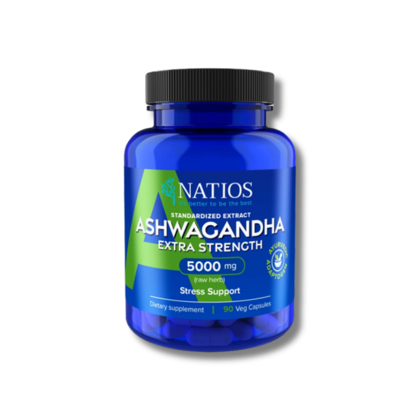Ashwagandha Extract, 5000 mg, NATIOS, 90 veganských kapslí