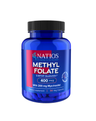 Kyselina listová , Methyl Folate 400 µg Quatrefolic®, NATIOS, 90 veganských kapslí