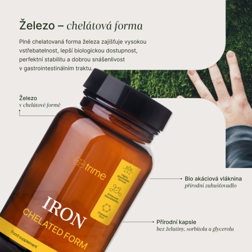 Iron; železo, TRIME - 90 kapslí