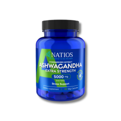 Ashwagandha Extract, 5000 mg, NATIOS, 90 veganských kapslí