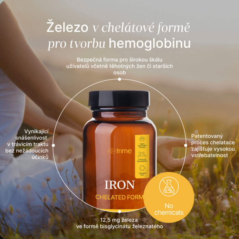 Iron; železo, TRIME - 90 kapslí
