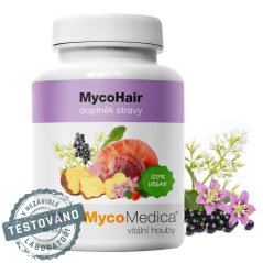 MycoHair – přírodní podpora při padání vlasů, MycoMedica (90 kapslí)