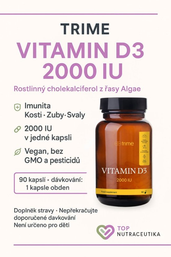 Vitamín D3, TRIME - 90 kapslí