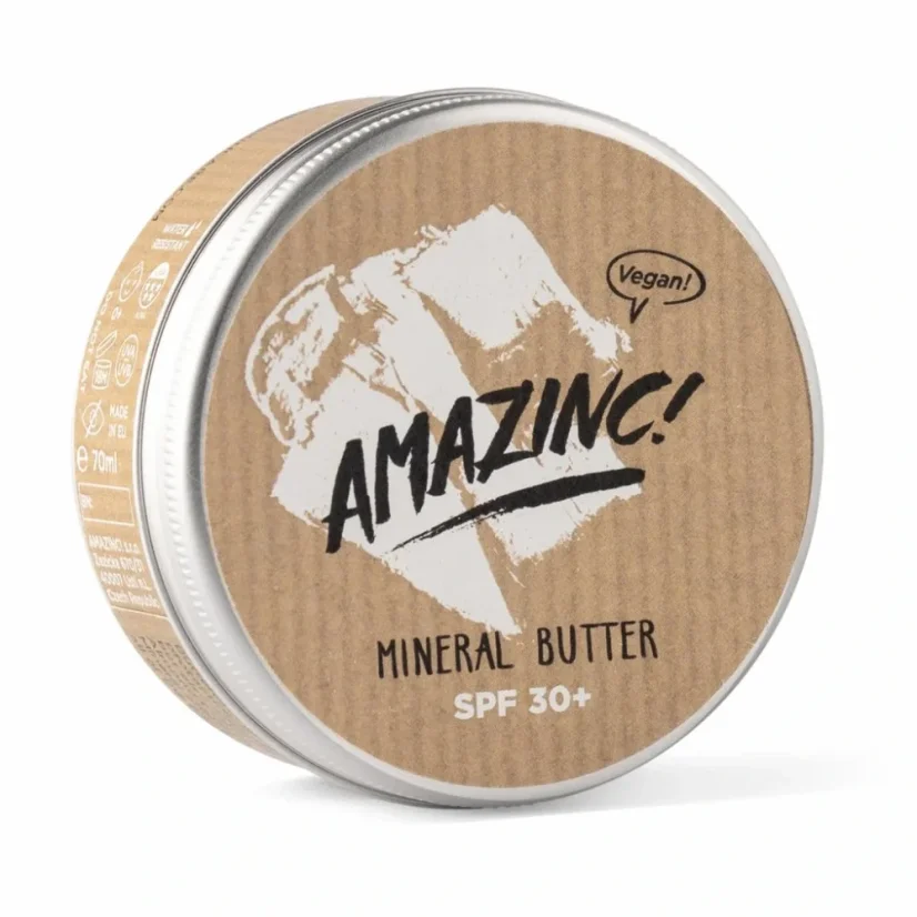 Minerální tělové máslo SPF 30, Amazinc!, 70g