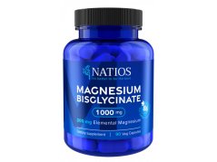 Magnesium Bisglycinate 1000 mg + B6, 90 veg. kapslí, NATIOS, (200 mg elementárního hořčíku)