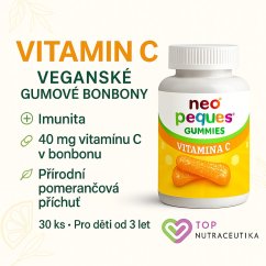 Vitamín C veganské gumové bonbony, NEO PEQUES