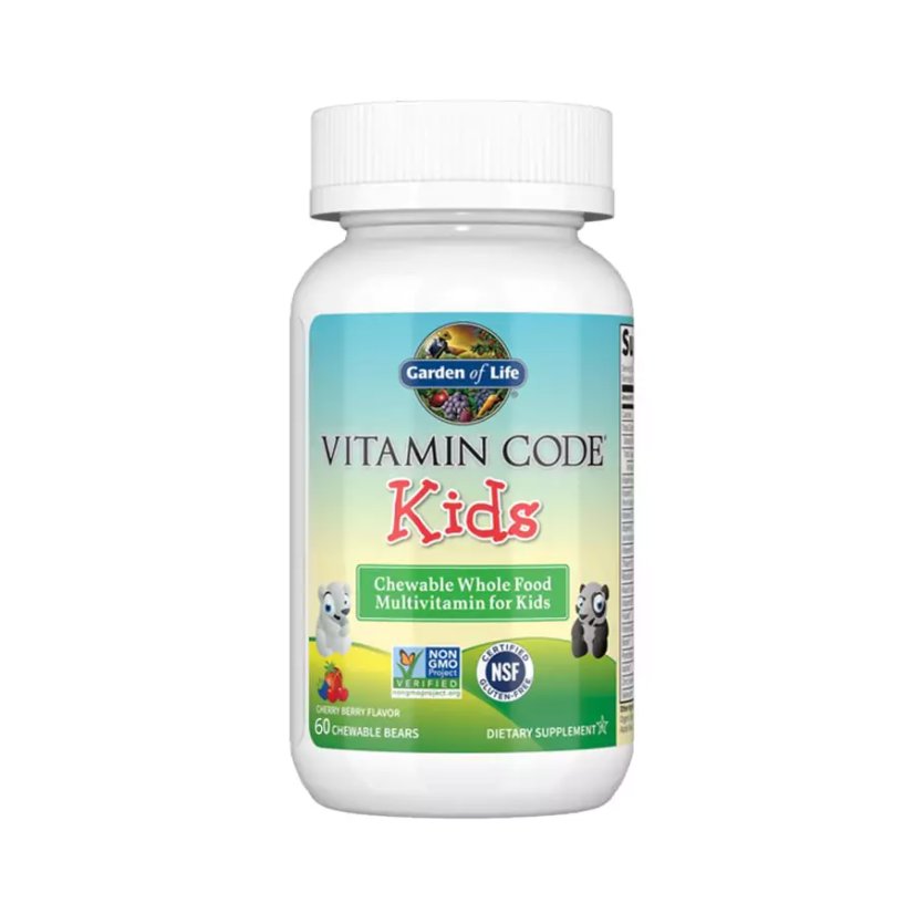 Vitamin Code Kids - přírodní multivitamín, Garden of Iife - Velikost balení: 60 žvýkacích tablet