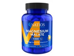 Magnesium Malate 1000 mg + B6, 90 veg. kapslí, NATIOS, (elem. hořčík 170 mg)