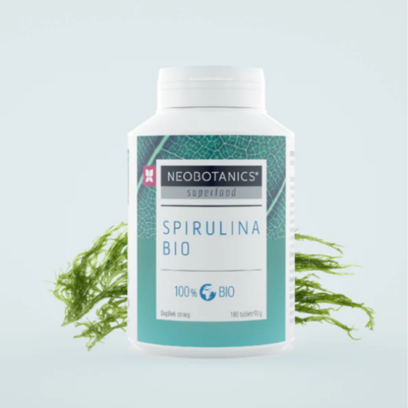 Premium Spirulina 100% BIO, Neobotanics,180 tablet